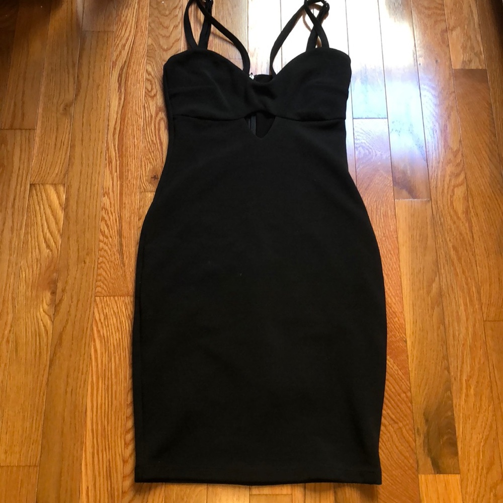 Nookie black bodycon dress.